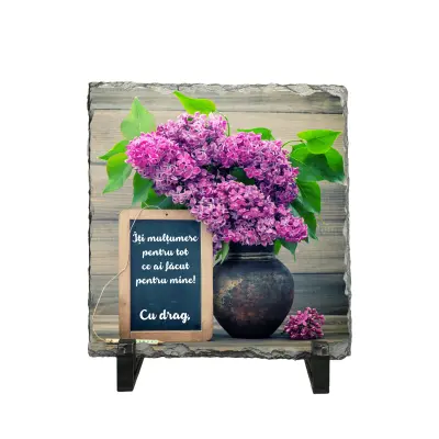 Iti multumesc pentru tot ce ai facut pentru mine, piatra ardezie personalizata, cu mesaj model, pa057